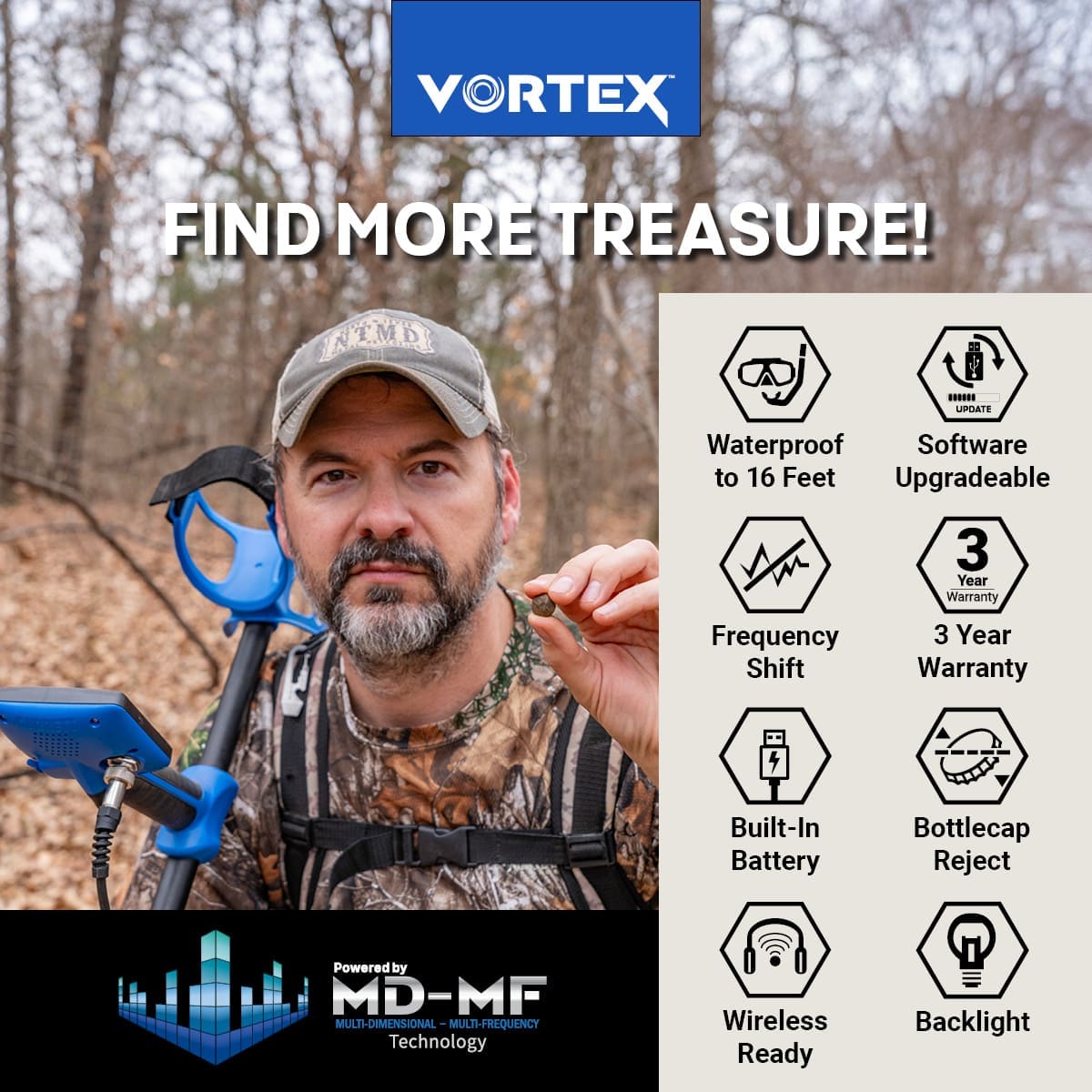 Çankırı Garrett Vortex VX7 Dedektör - Vortex VX7, sahil, park ve tarla arasında geçiş yapan kullanıcı için dengeli güç noktasıdır.