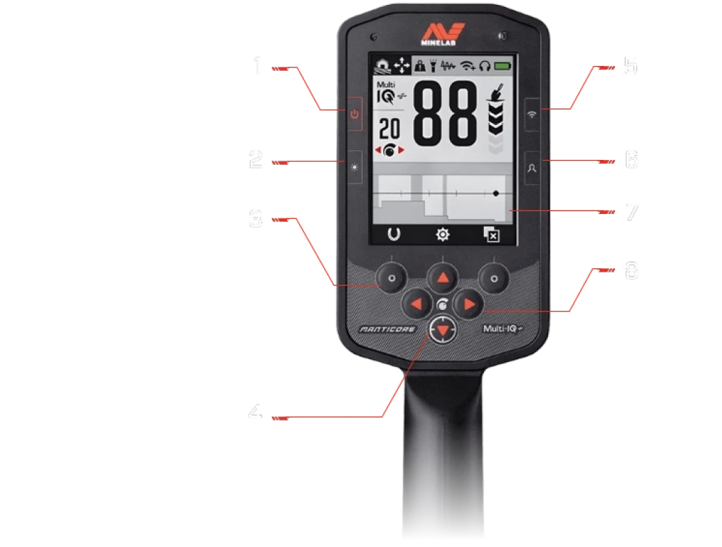 Çankırı Minelab Manticore - Ekran arayüzü